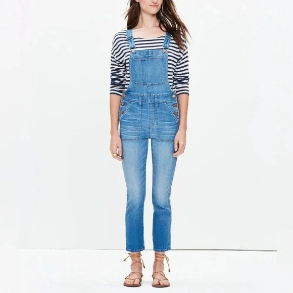 Madewell overalls skinny Hewitt wash pants jeans size small - Picture 1 of 11